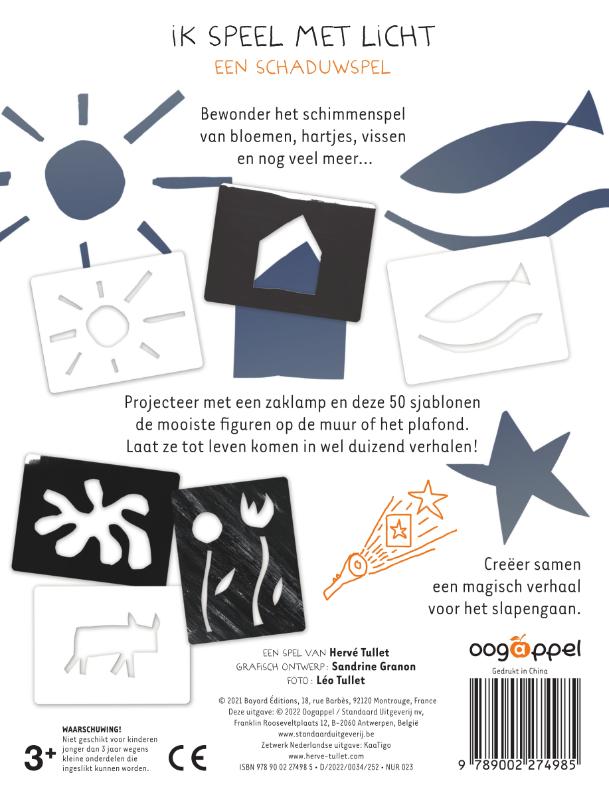 Achterkant van Ik speel met licht