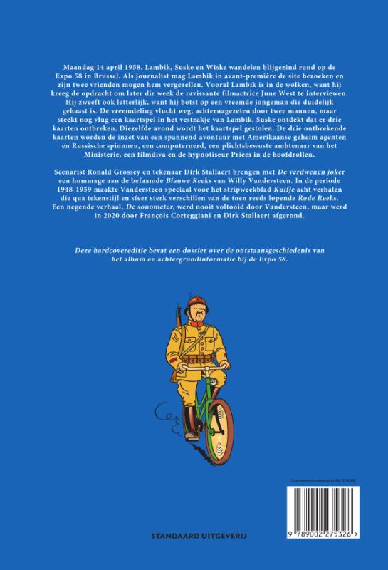 Achterkant van De verdwenen joker hardcover