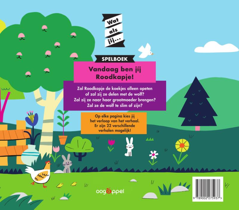 Achterkant van Wat als jij Roodkapje was?
