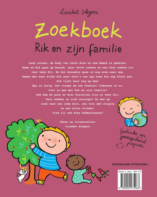 Achterkant van Zoekboek Rik en zijn familie