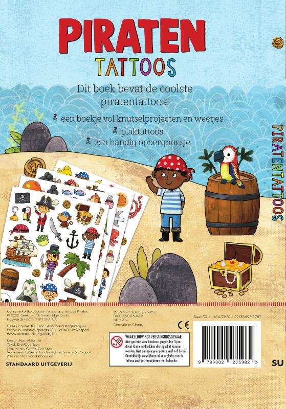 Achterkant van Tattoos piraten