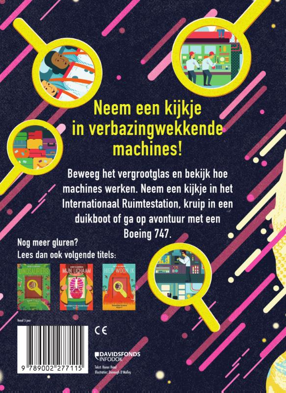 Achterkant van Groot gluurboek: machines