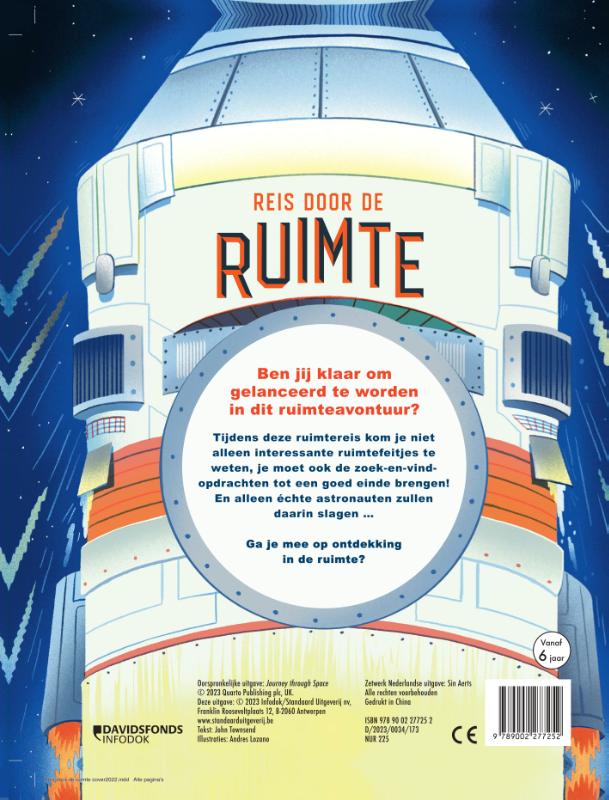 Achterkant van Reis door de ruimte: een zoekboek