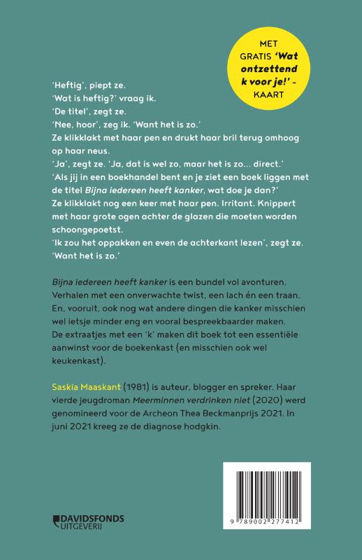 Achterkant van Bijna iedereen heeft kanker