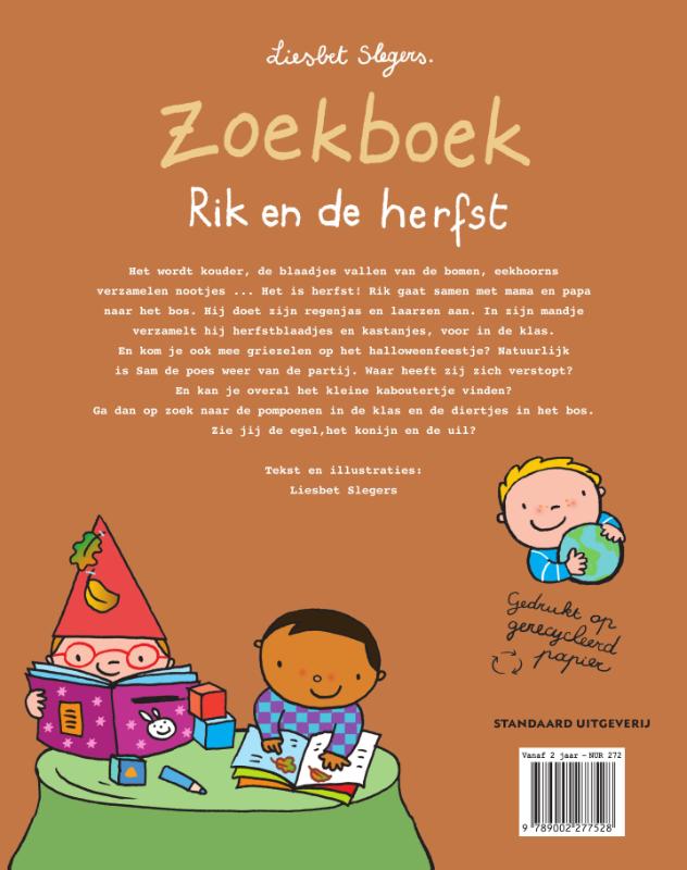 Achterkant van Zoekboek Rik en de herfst