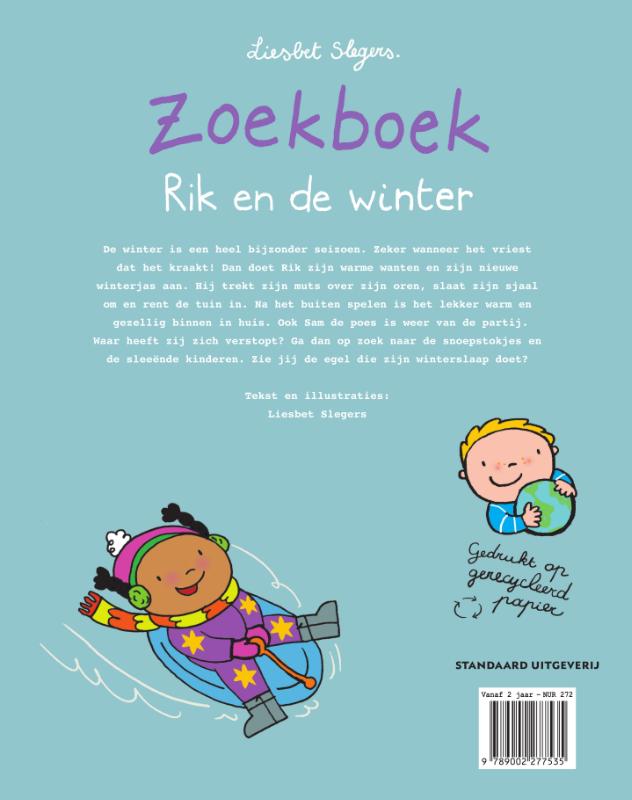 Achterkant van Zoekboek Rik en de winter