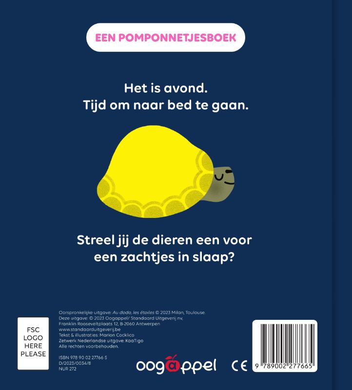 Achterkant van Slaap zacht, iedereen! Een pomponnetjesboek