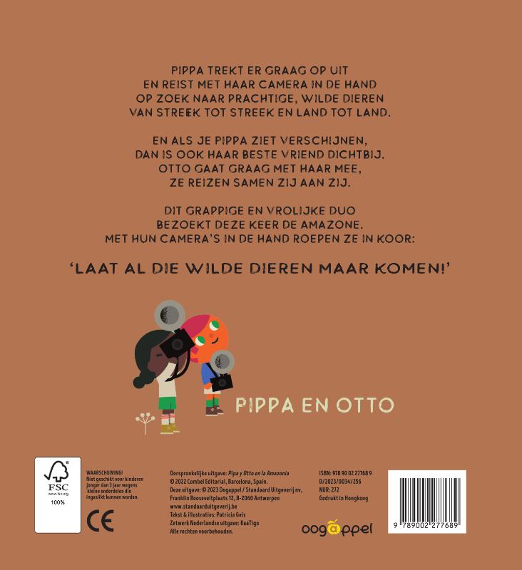 Achterkant van Pippa en Otto in de amazone - een pop-upboek
