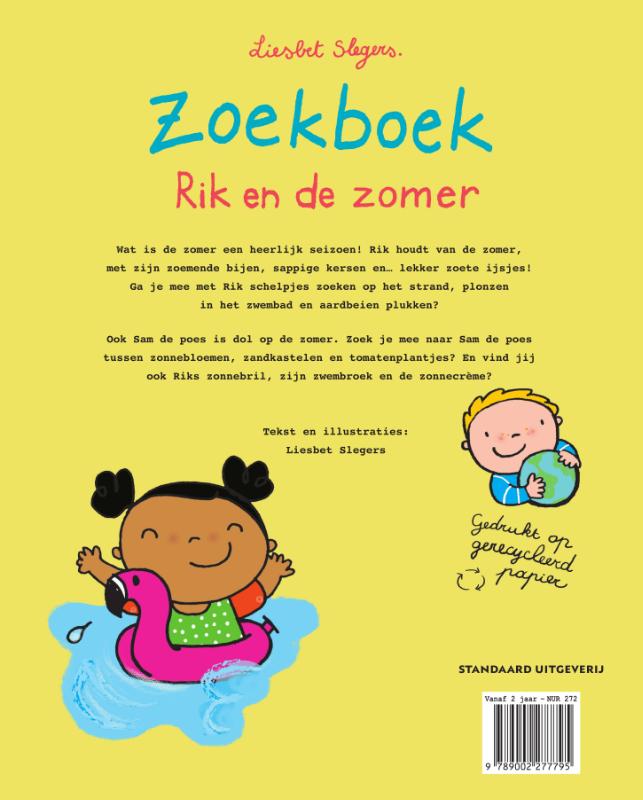 Achterkant van Zoekboek Rik en de zomer