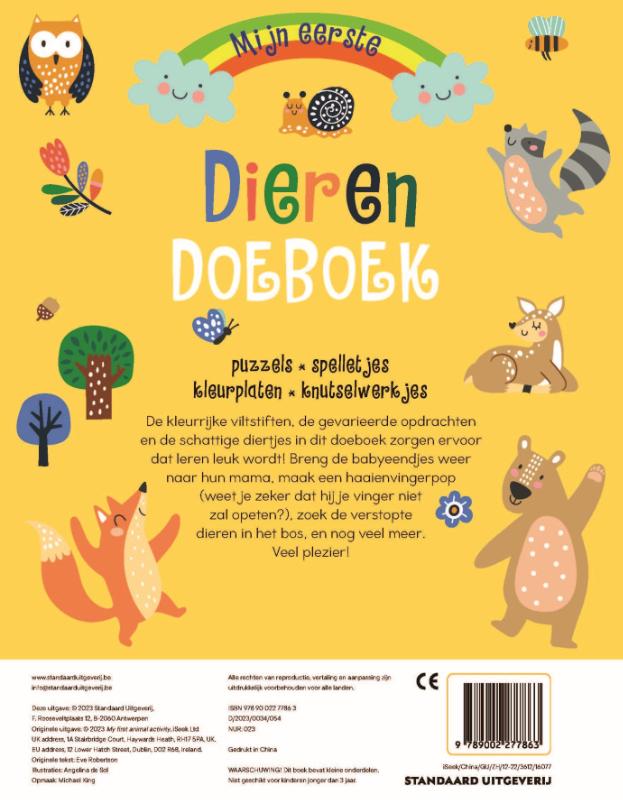 Achterkant van Mijn eerste Dierendoeboek