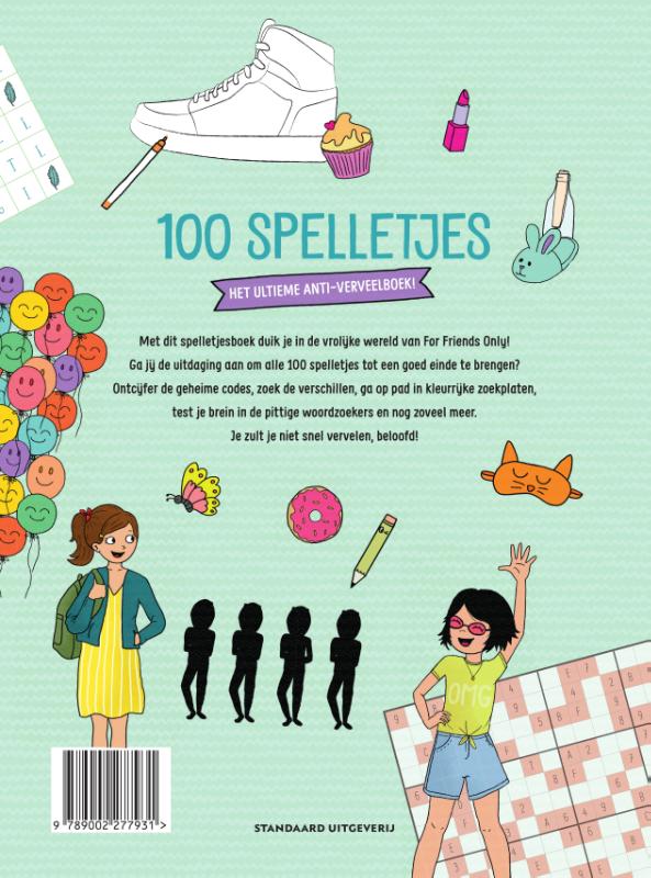 Achterkant van For Friends Only 100 spelletjes