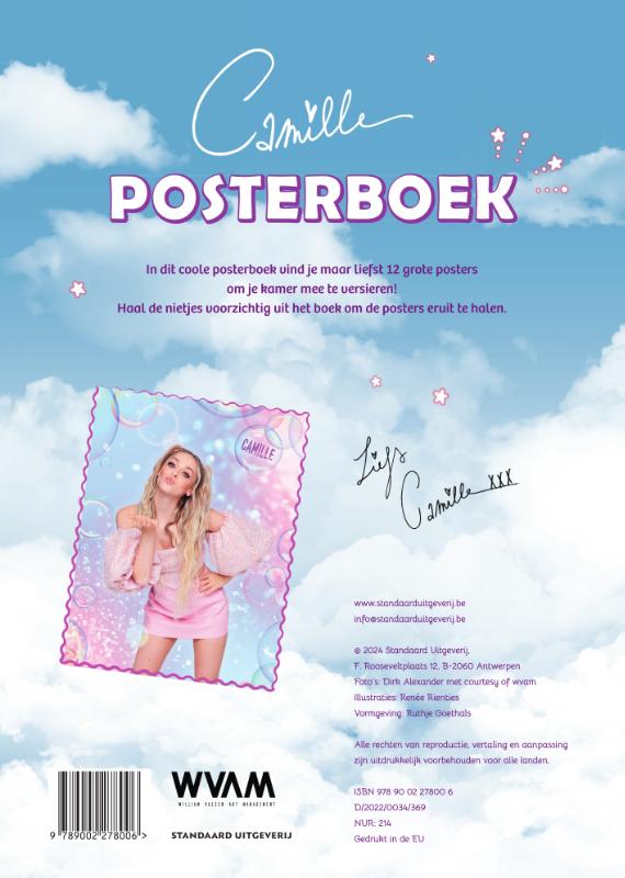 Achterkant van Camille posterboek