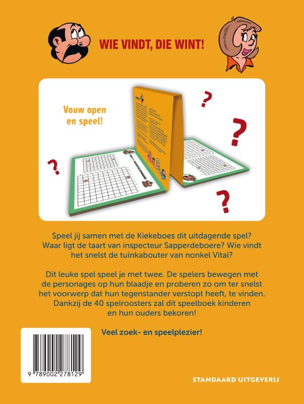 Achterkant van De Kiekeboes: Wie vindt, die wint!