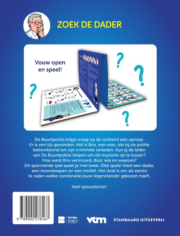 Achterkant van De Buurtpolitie: Zoek de dader