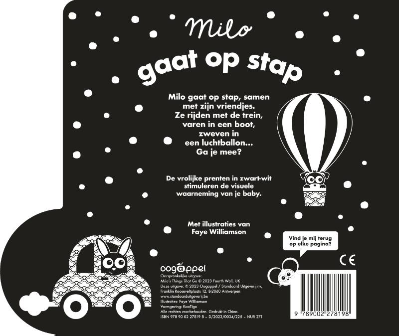 Achterkant van Milo gaat op stap