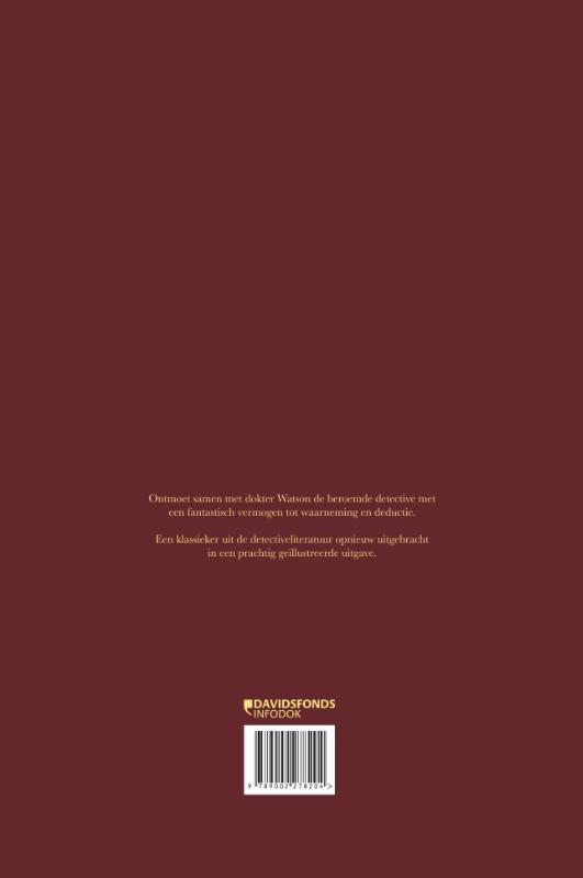 Achterkant van Sherlock Holmes - Een studie in rood