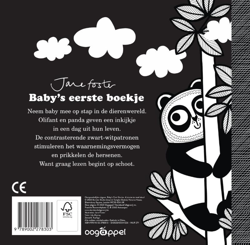 Achterkant van Baby's eerste boekje: Olifant & Panda