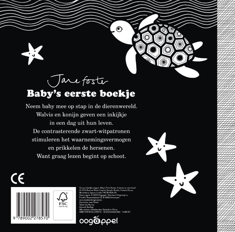 Achterkant van Baby's eerste boekje: Walvis & Konijn