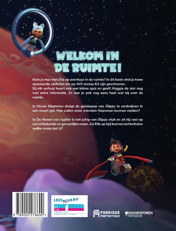Achterkant van Interstellar Ella: Welkom in de ruimte!