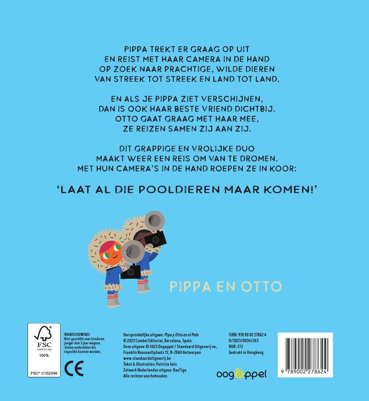 Achterkant van Pippa en Otto op de Noordpool