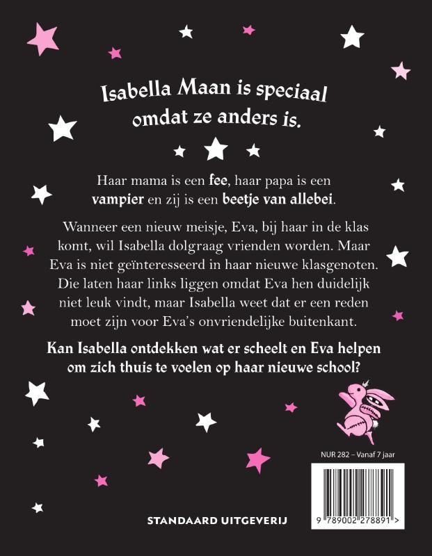 Achterkant van Isabella en het nieuwe meisje
