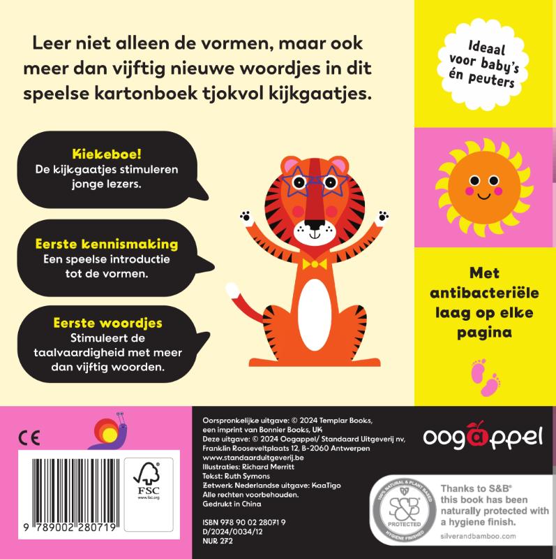 Achterkant van Baby's boek - Vormen