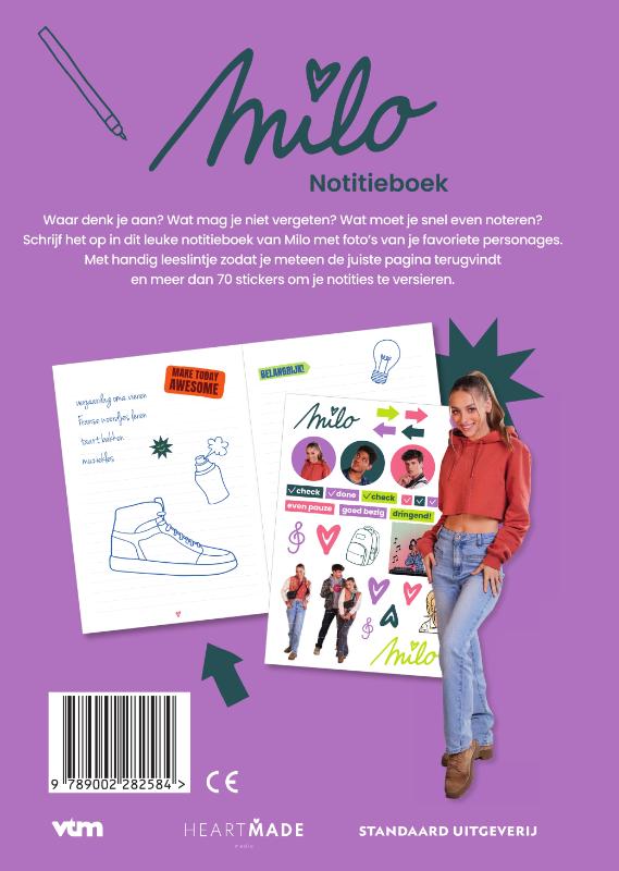 Achterkant van Milo Notitieboek
