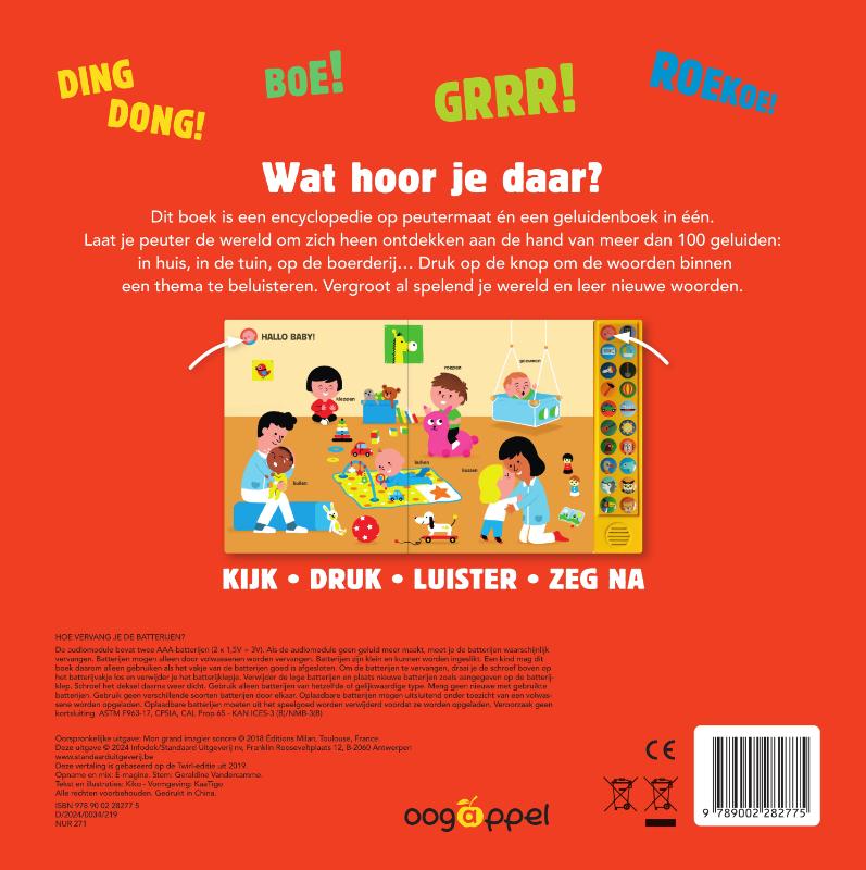 Achterkant van Mijn grote geluidenboek - 100 geluiden