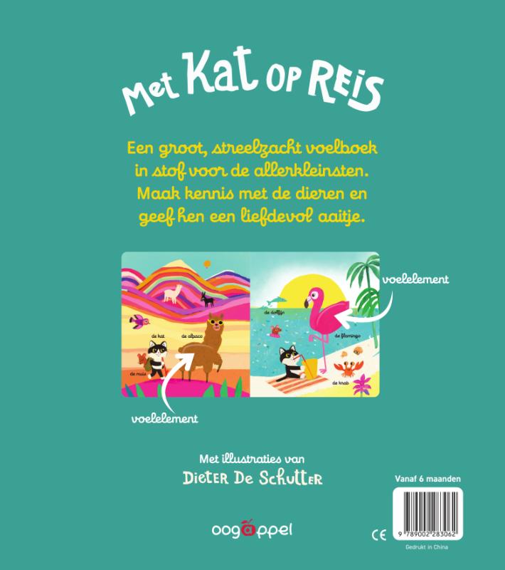 Achterkant van Met Kat op reis: Een dierenvoelboek
