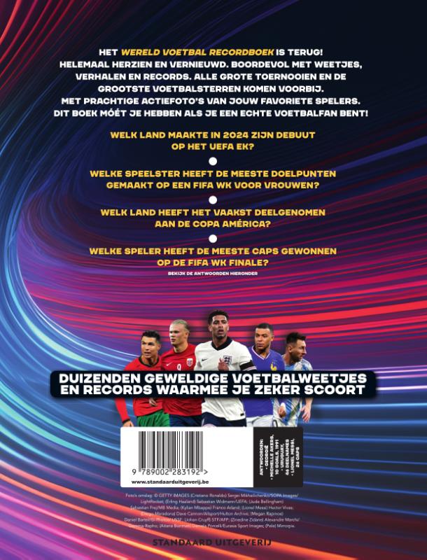 Achterkant van Wereldvoetbalrecordboek 2025