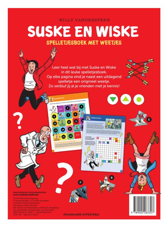 Achterkant van Suske en Wiske: Spelletjesboek met weetjes