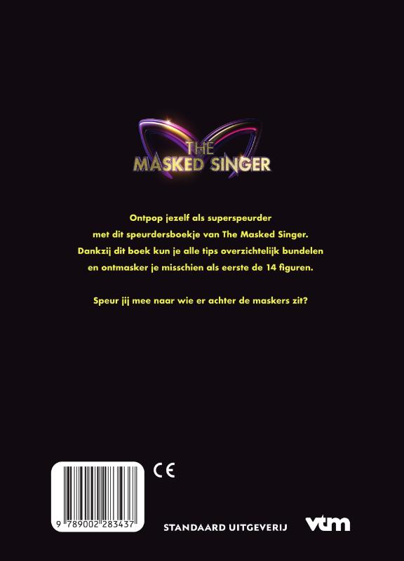 Achterkant van The Masked Singer - Speurdersboekje