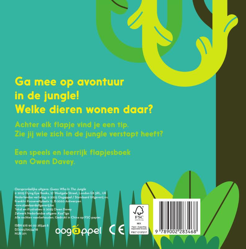 Achterkant van Wie is het? In de jungle