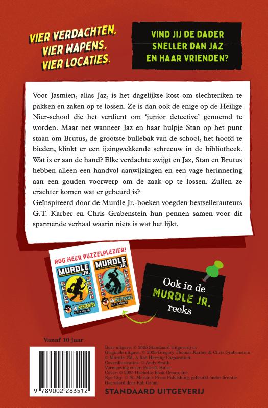 Achterkant van Murdle Jr Lezen en puzzelen Onderzoek geopend!