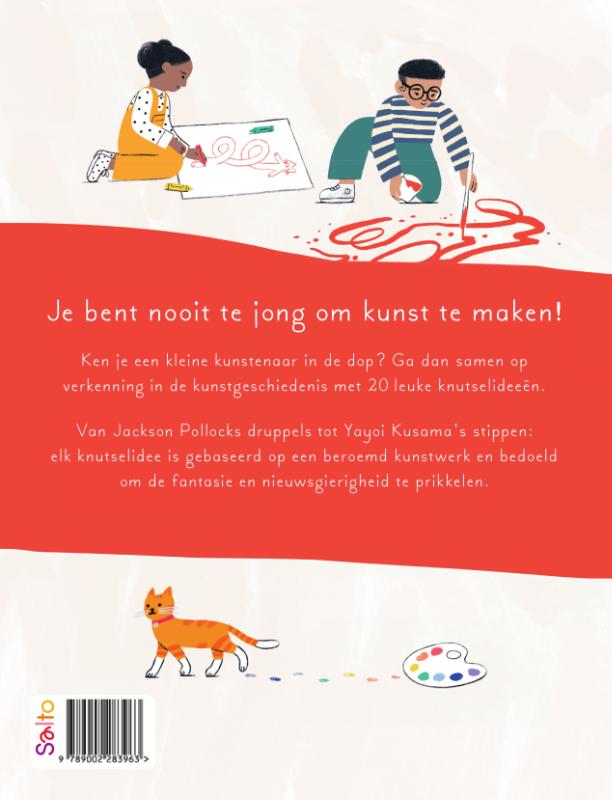 Achterkant van Knutselen als een artiest