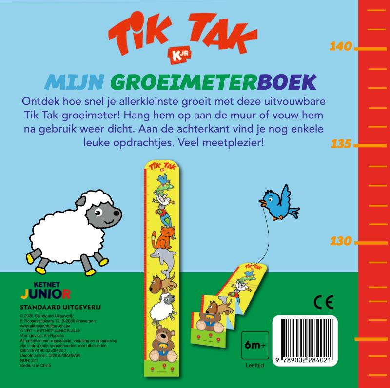 Achterkant van Tik Tak Mijn groeimeterboek