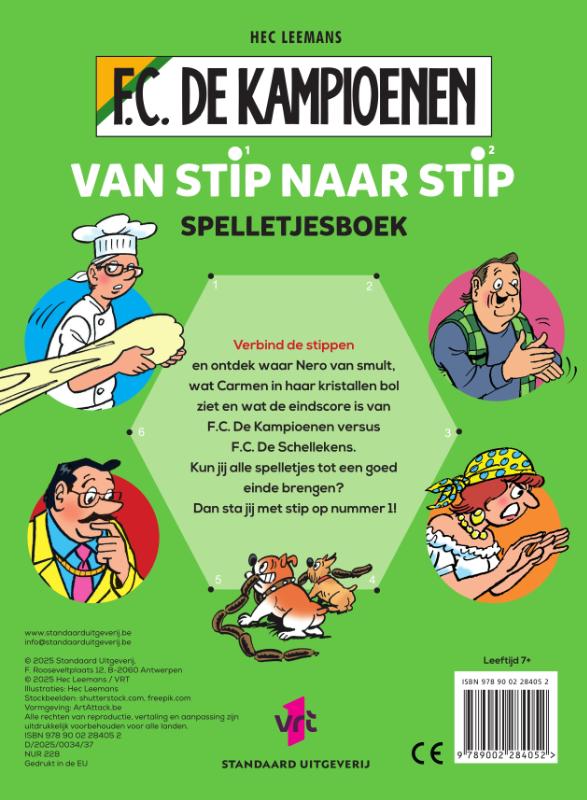 Achterkant van Van stip naar stip spelletjesboek