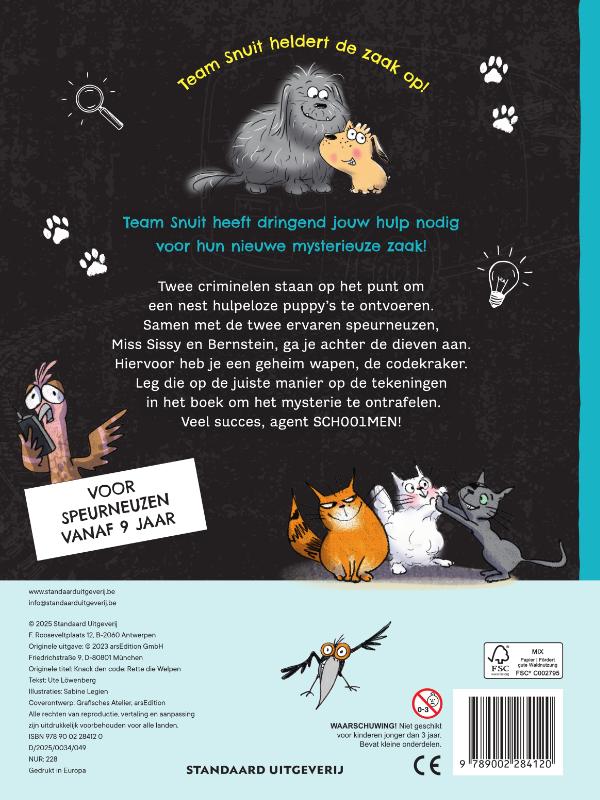 Achterkant van Kraak de code: Red de puppy's