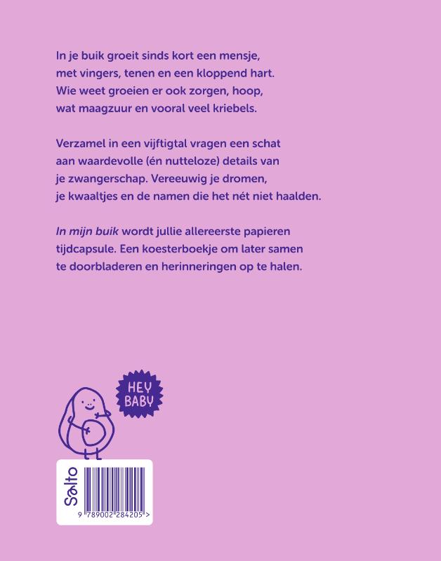 Achterkant van Hey baby - In mijn buik