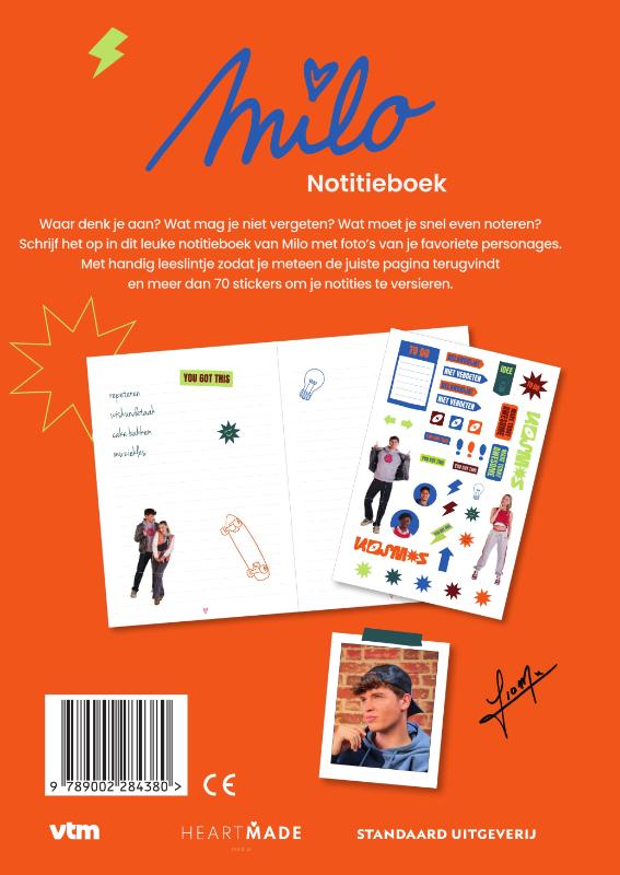 Achterkant van Milo Notitieboek