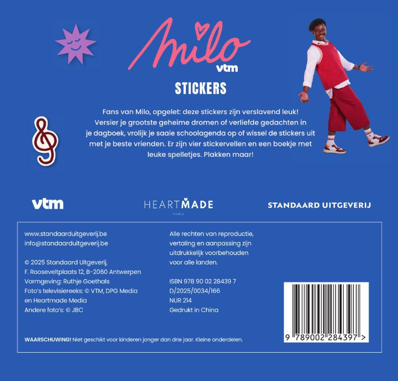Achterkant van Stickers