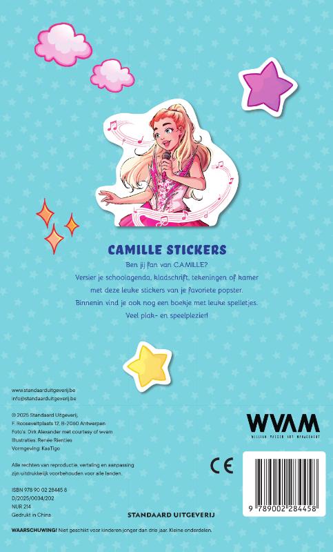Achterkant van Camille Stickers