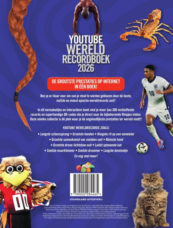 Achterkant van YouTube Wereldrecordboek 2026
