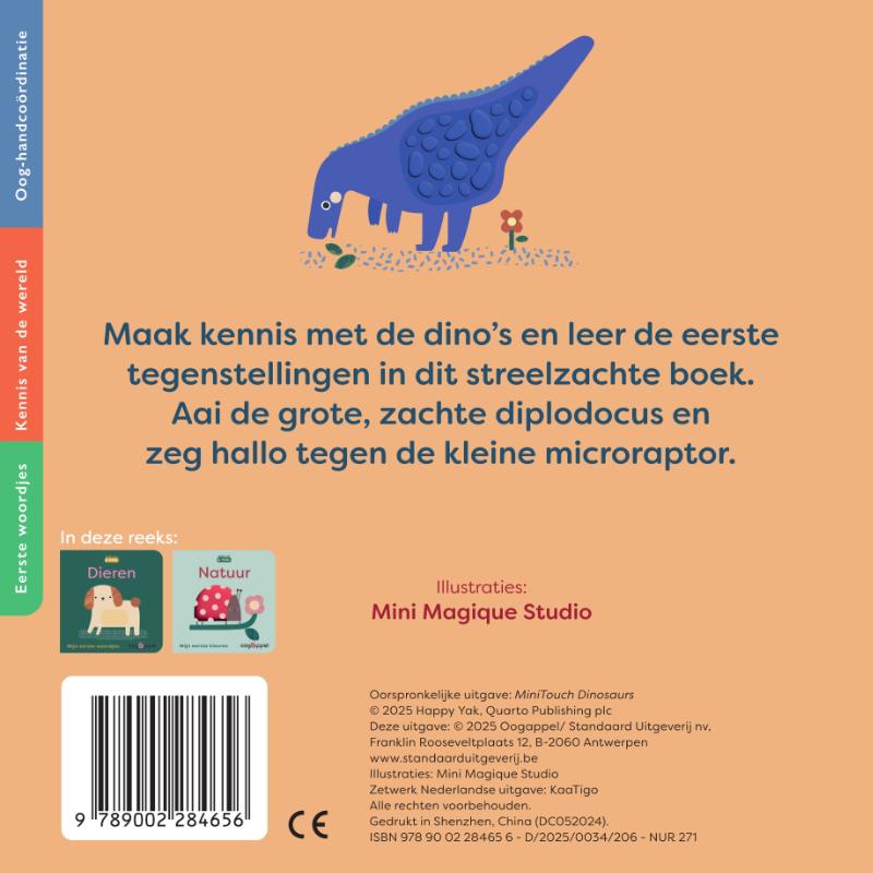Achterkant van Wrijf & voel: Dino's