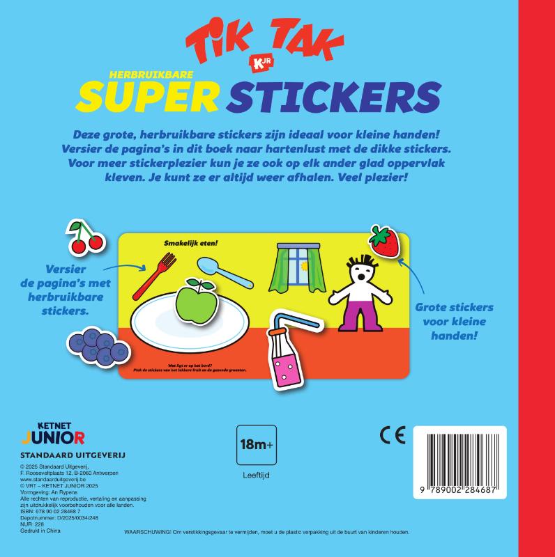 Achterkant van Tik Tak: Superstickers