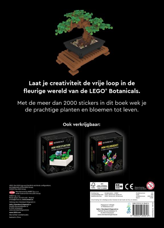 Achterkant van Lego Botanicals Stickerboek