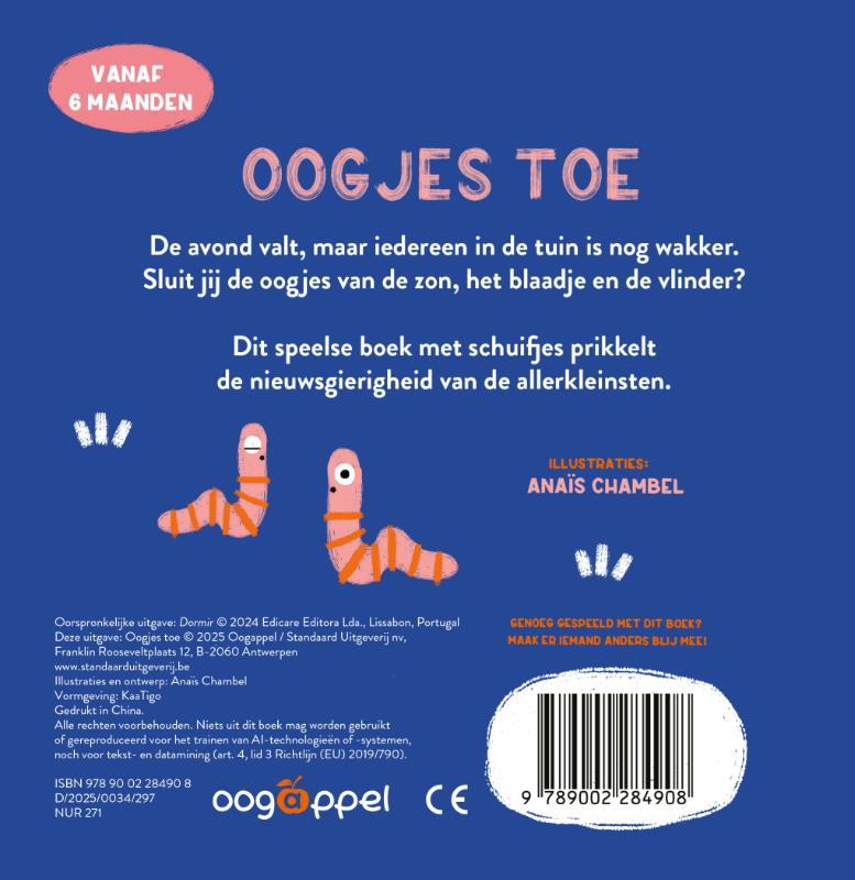 Achterkant van Oogjes toe