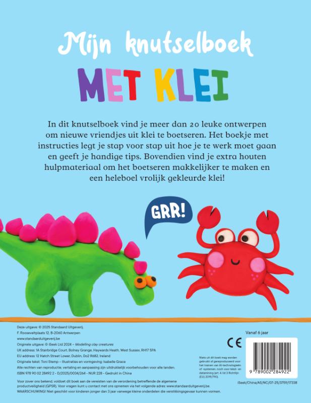 Achterkant van Mijn knutselboek met klei