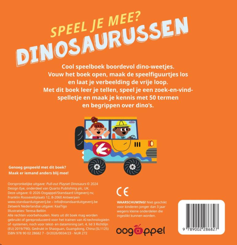 Achterkant van Speel je mee? Dinosaurussen