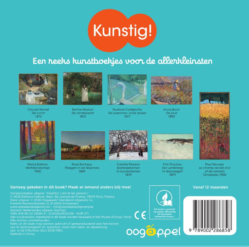 Achterkant van Mijn eerste boekje over kunst: seizoenen